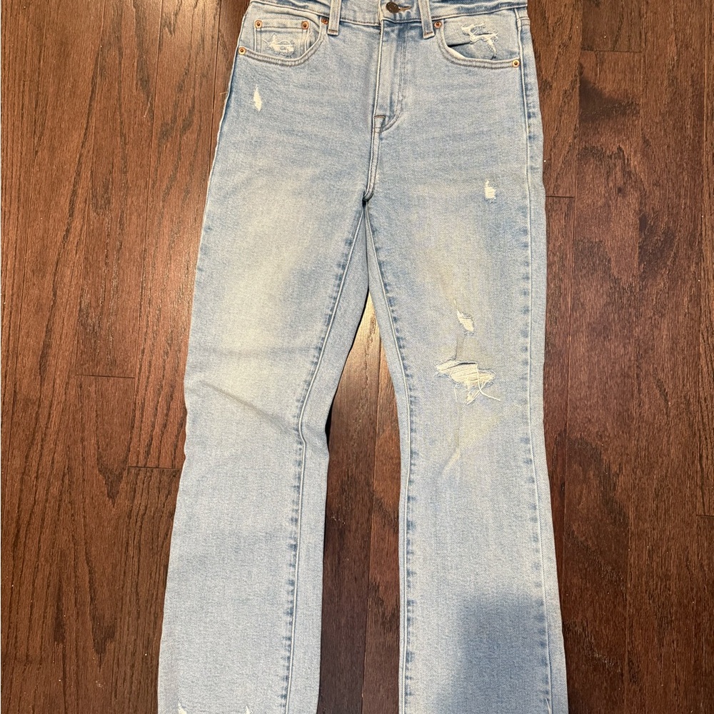Pistola Light Blue Distressed Ankle Jeans